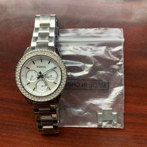 Women’s Fossil multifunctional stainless steel watch